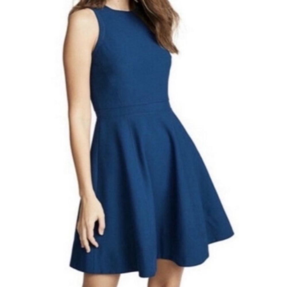 Fit and Flare teal Araceli dress in lapis - Picture 4 of 6